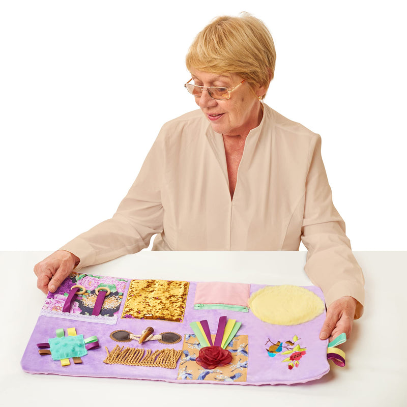 Fidget Blanket for Dementia | Calming & Comforting Dementia Activities for Seniors | Dementia Products for Elderly | Sensory Blanket | Helps with Alzheimer’s, Dementia, Asperger’s, Autism, Anxiety - NewNest Australia