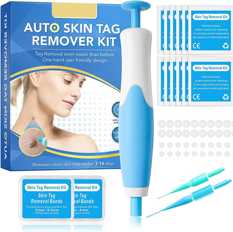 Skin Tag Remover,Painless Skin Tag Remover Pen,Skin Tag Removal Kit Tools with 40 Micro and Regular Skin Tag Bands,Easy Skin Tag Remover Device to Remove (2in1 Kit) (2-8mm) - NewNest Australia