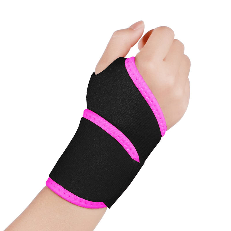 Wrist Support Brace 2 Pack Adjustable Wrist Strap Carpal Tunnel Wrist Support for Sports Protecting Arthritis Tendinitis Pain Relief, One Size Fits Left or Right Hand (Rose) Rose - NewNest Australia