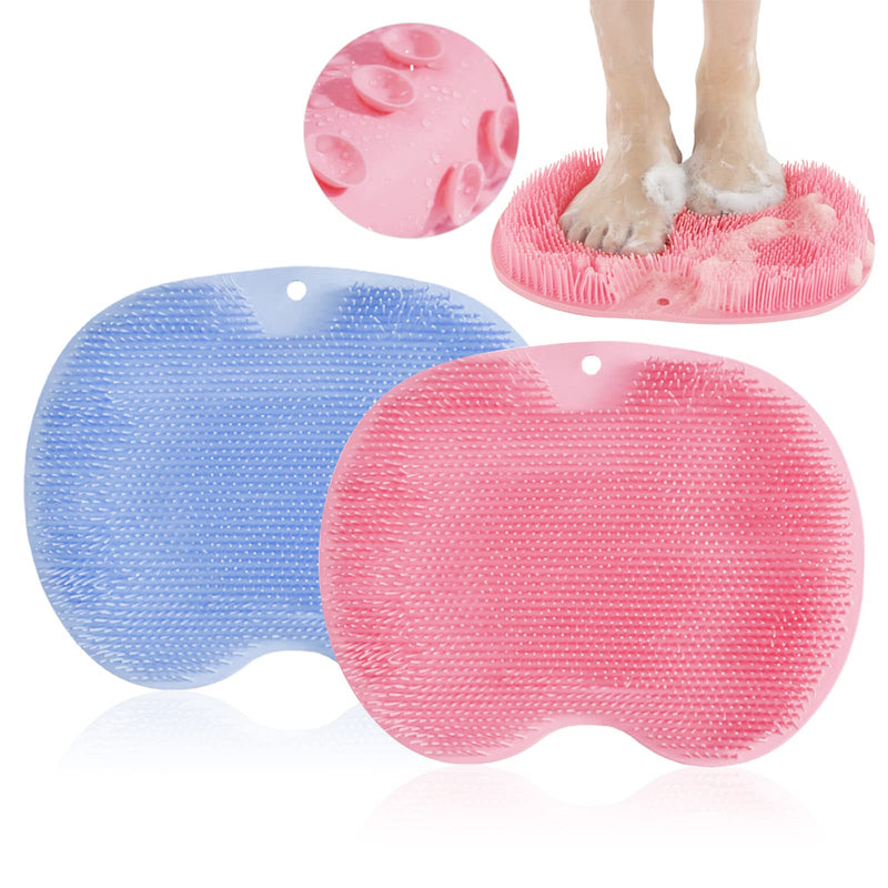 2Pcs Shower Foot Scrubber,Liwein Foot Cleaner Massager Mat Shower Foot Cleaner Shower Foot Massager for Shower Feet Back Body Shower Foot Scrubber - NewNest Australia