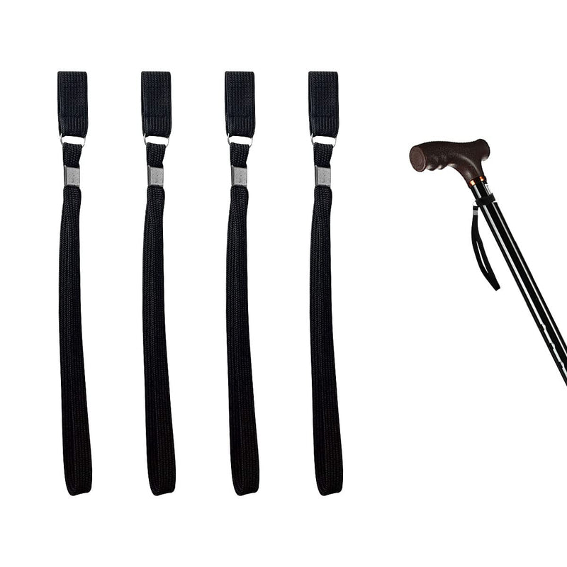 Jagowa 4 Pcs Walking Stick Wrist Straps Wrist Loop Nylon Black Crutches Hand Rope Wrist Lanyard Climbing Stick Crutches Accessories Black Wrist Straps Hand Wristband for Hiking - NewNest Australia