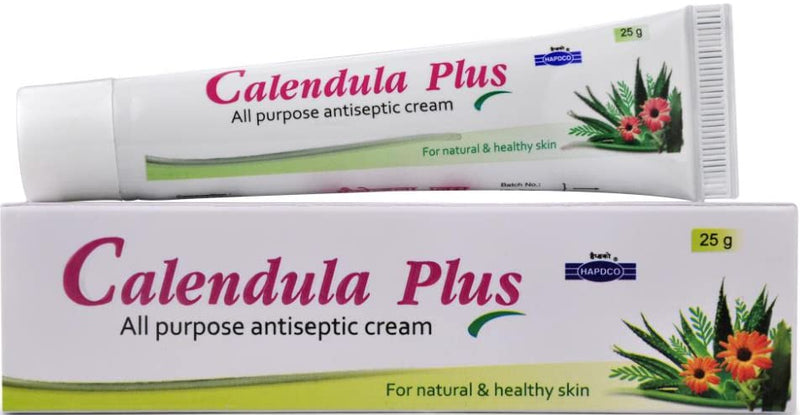 Hahnemann Calendula Plus All Purpose Antiseptic Cream - 25gm- for Minor Burn & cuts, Scratches, Insect Bites, Cracked Lips, Sore Lips, chapped Skin, Cracked Heals - NewNest Australia