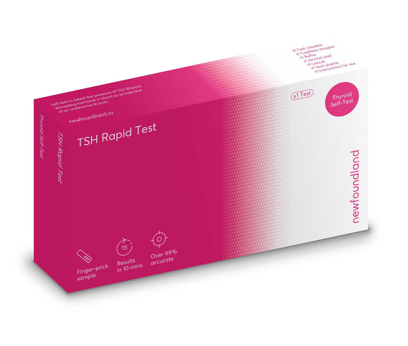 Thyroid Test Home Kit - Underactive Thyroid Testing - Measures Thyroid-Stimulating Hormone (TSH) for Thyroid Function - 98.2% Accuracy - 20 Minutes Results - CE & MHRA Certified - 1PC Self-Test Kit - NewNest Australia