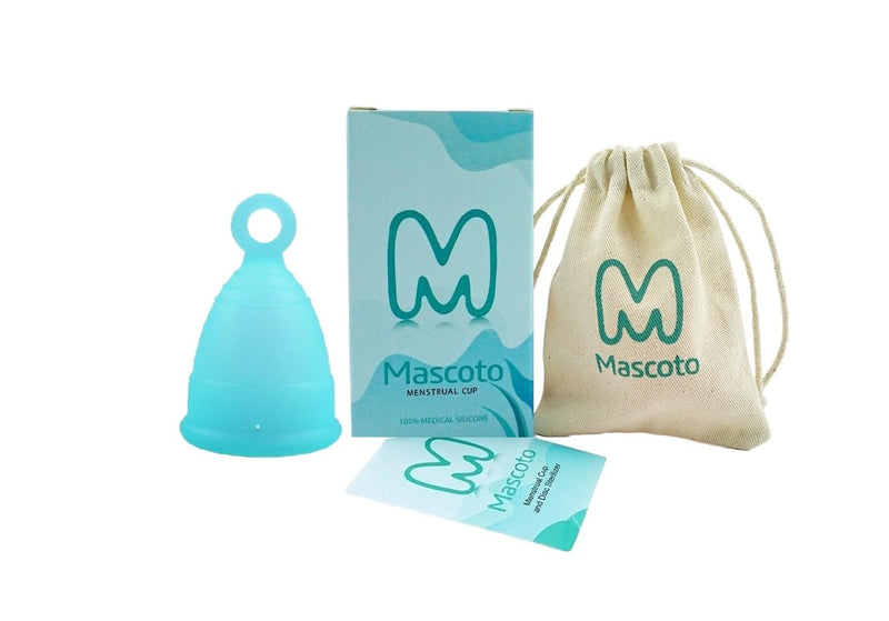 Mascoto® New Shape Ultra Comfortable Menstrual Cup with Ring, Made from Medical-Grade Silicone, BPA Free, Reusable, Tampon and Pad Alternative (L) - NewNest Australia