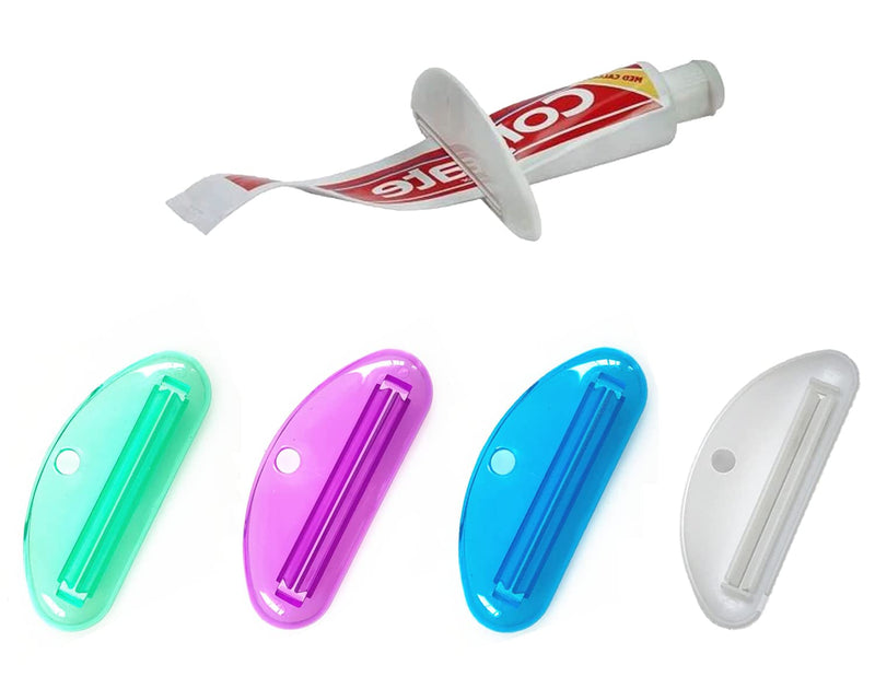 Toothpaste Tube Squeezer,4 Pcs Toothpaste Squeezer Dispenser,Plastic Toothpaste Clips Tube Squeeze,Convenient Tube Squeezer,for Toothpaste Hand Cream Paint Tube Cosmetics Transparent Color - NewNest Australia