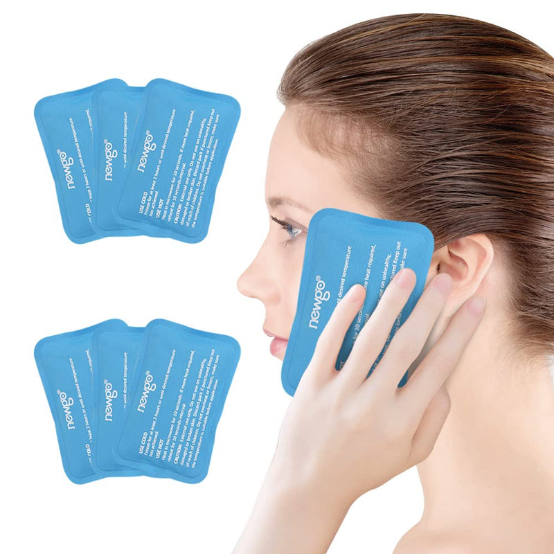 NEWGO Ice Pack for Injuries Reusable, 6PCS Reusable Hot Cold Therapy Small Gel Ice Pack for Wisdom Teeth, Eyes, Migraine, Headaches, Bruises, Bumps, Swelling, Pain Relief (Blue) - NewNest Australia