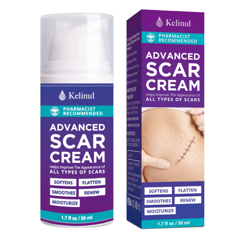 Kelinul Scar Cream-Advanced Silicone Gel for C-Section, Stretch Marks, Acne, Surgery, Effective both Old and New Scars- Advanced Post Supplies-Try Surgical Sheets-1.7 oz - NewNest Australia