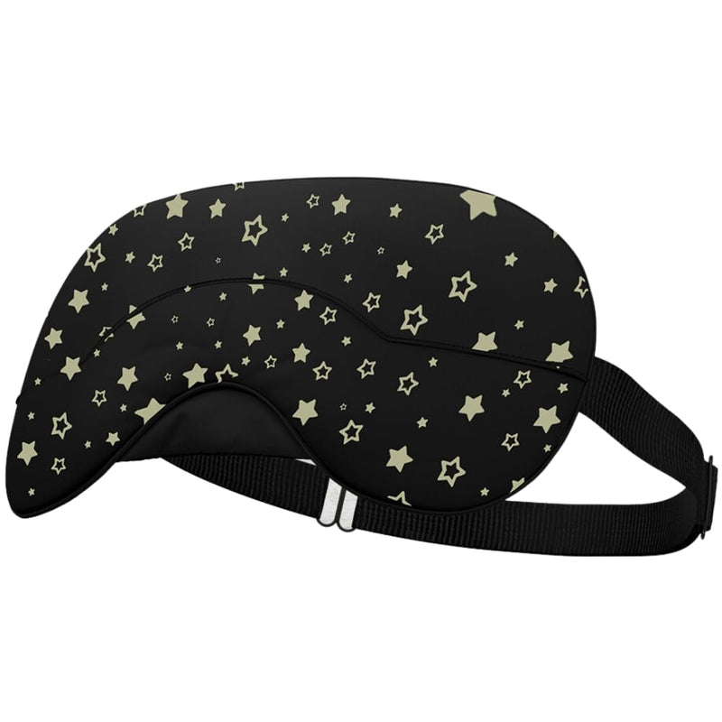 Silk Sleep Mask, Eye Mask for Sleeping, Blindfold Eye Mask, Super Soft Sleep Masks for Women & Men with Adjustable Straps, Sleeping Mask, Blackout Sleep Mask – Black Stars - NewNest Australia