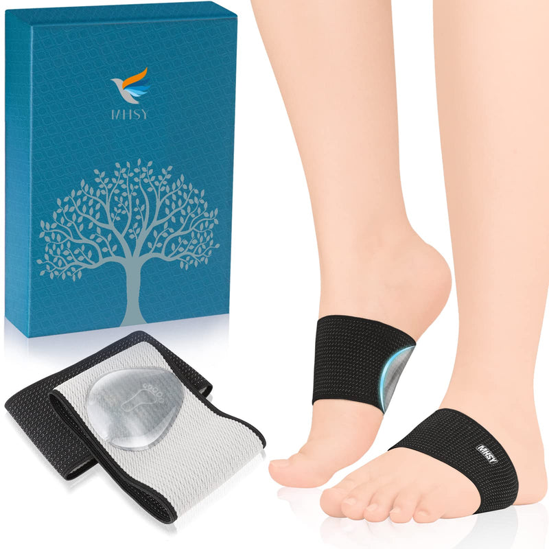 MHSY Copper Arch Support for Plantar Fasciitis, Arch Socks for Flat Foot Pain Relief with Gel Pads, Feet Pain Relief, Improve Flat Feet, Fallen Arches & High Arch (Size: 7.9 to 9.5 Inches) Dark Grey - NewNest Australia
