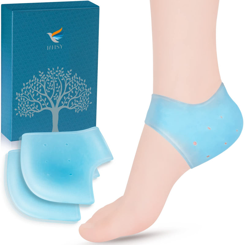 MHSY Silicone Heel Sleeves, 2PCS Gel Heel Protectors, Heel Cups for Heel Pain Relief Plantar Fasciitis Achilles Tendonitis Cracked Heels Spur Aching Heels Cushion for Women and Men 2 PCS - NewNest Australia
