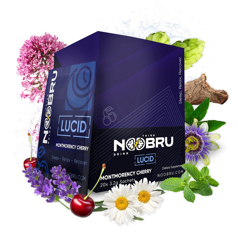 Noobru Lucid Nootropic Sleep Powder Drink for Deep Quality Dream Sleep with Magnesium, Ashwagandha, Valerian, Lemon Balm and Vitamin D for Deep, Quality Sleep, Stress and Restoration. - NewNest Australia