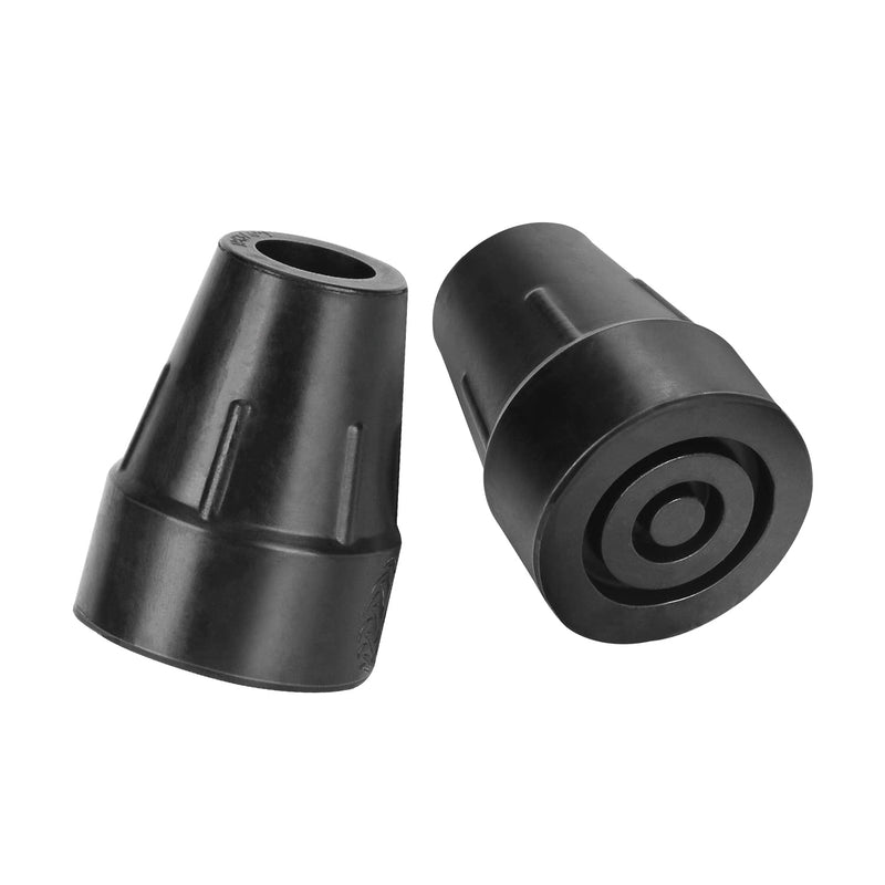 supregear Cane Tips, 2-Pack 19 mm Heavy Duty Rubber Replacement Cane Tip, Non-Slip Extra Widen Base for Walking Cane Crutch Folding Cane Accessory, Black Black (Pack of 2) - NewNest Australia