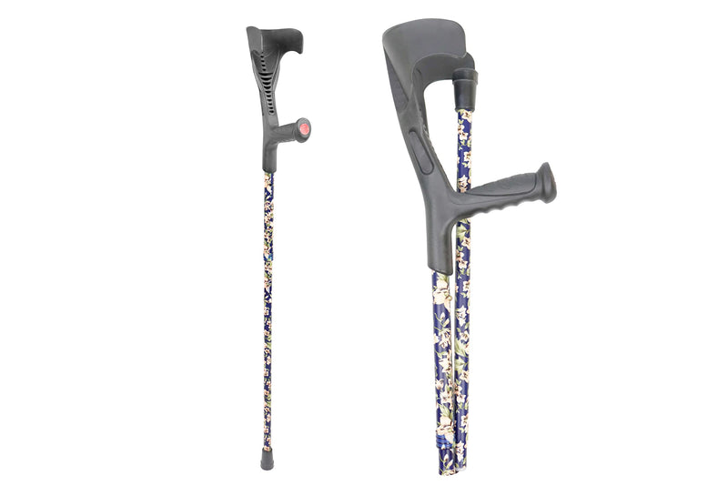 Pepe - Folding Crutches for Adults (x1 Unit, Open Cuff), Foldable Crutches for Women, Fold Up Coloured Crutches, Single Foldable Crutch for Men, Folding Crutch Aluminium, Walking Crutch 1 unit - NewNest Australia
