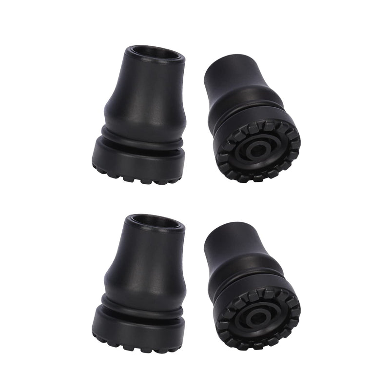 supregear Cane Tip 19 mm, 4 Pack Non-Slip Rubber Replacement Cane Tip for 19 mm Diameter Standard Walking Stick Folding Cane Crutch Accessory, Black - NewNest Australia