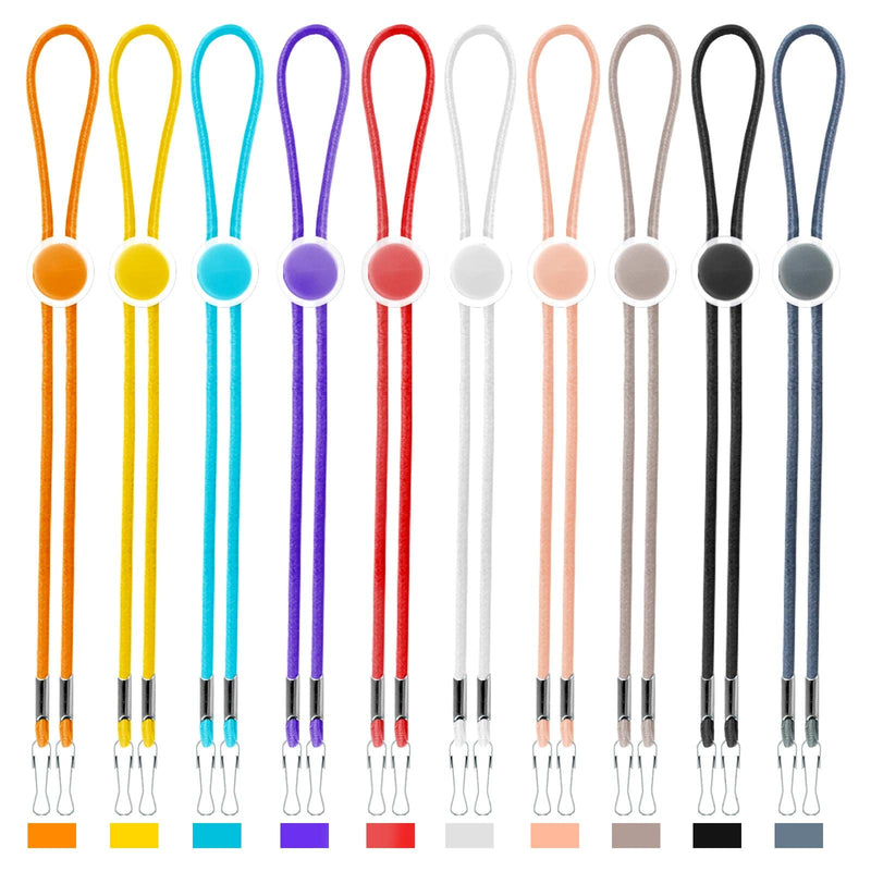AWAVM10 Adjustable Colorful Buckle Elastic Mask Lanyards, Double Hook Anti Loss Fixed Mask Lanyards, Mask Extension Strap, Protect The Ears, Reusable, Masks, Hats, Certificates, Glasses - NewNest Australia