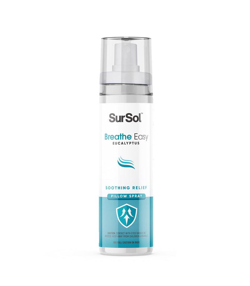 SurSol - Breathe Easy Cold & Flu Relief Sleep Spray | Pillow Mist Anti Snore Aid, Clears Airways, Blocked Sinuses | Eucalyptus Fragrance - 100ml - NewNest Australia