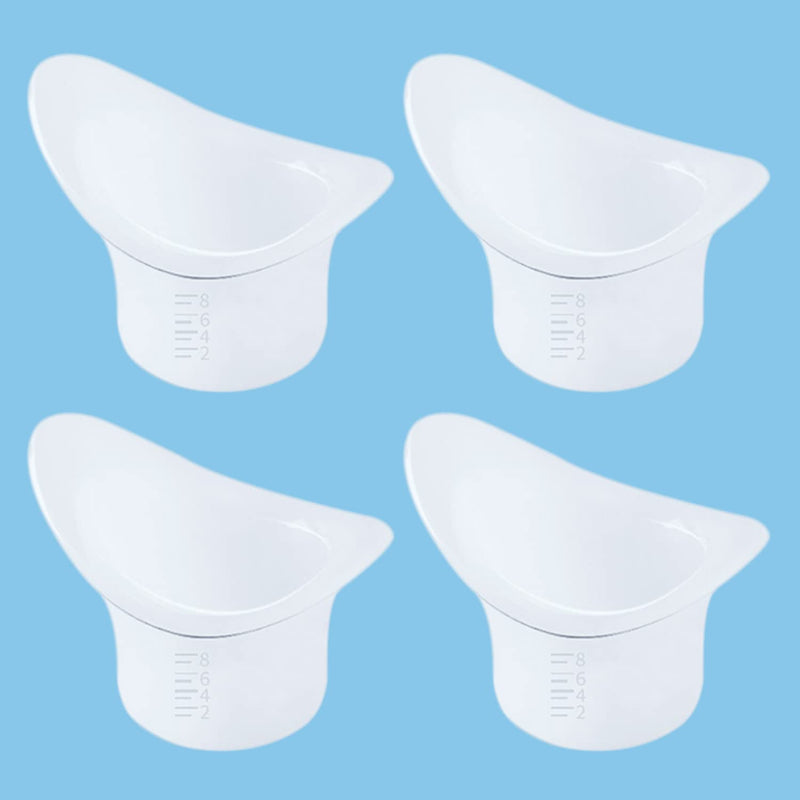 iTGOOS 4 Piece 8ml Eye Wash Cup Reusable, Silicone Eye Bath Cup, Eye Cups Wash Portable, Eye Flush Cups, for Travel & Effective Eye Cleansing - NewNest Australia