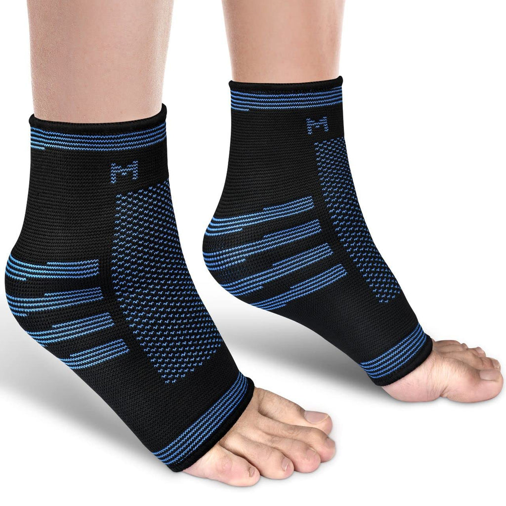 Amorux Medium Ankle Support Brace for Plantar Fasciitis Compression Foot Sleeves for Sport Arthritis Pain Relief, Ligament Damage compression socks for Men and Women M - NewNest Australia