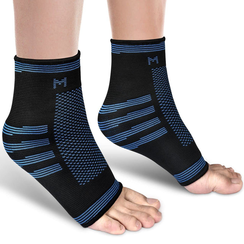 Amorux Medium Ankle Support Brace for Plantar Fasciitis Compression Foot Sleeves for Sport Arthritis Pain Relief, Ligament Damage compression socks for Men and Women M - NewNest Australia