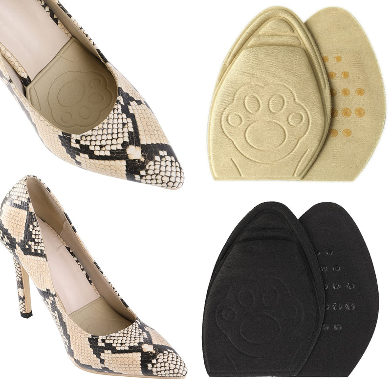 Yolev 2Pairs High Heel Memory Foam Ball of Foot Support Cushions Metatarsal Forefoot Pads Pain Relief Insoles for Women's Heels Non-Slip Shoe Inserts to Make Too Big Shoes Fit Tighter - NewNest Australia