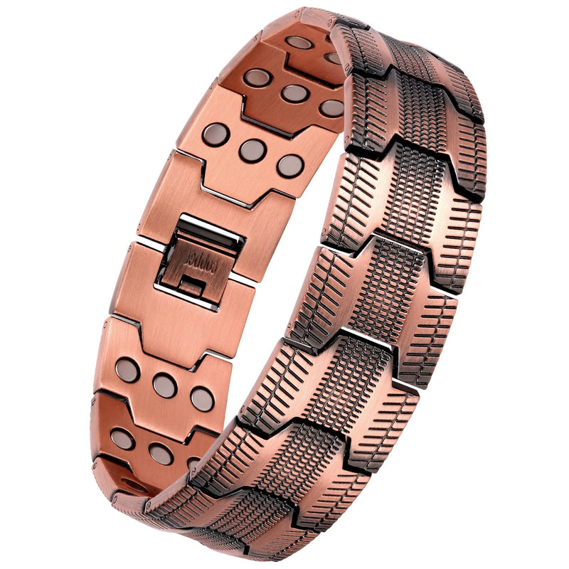 Jeracol 99.99% Soild Copper Magnetic Bracelets for Men,3X Ultra Strength Magnets(3500 Gauss) Magnetic Bracelets,Magnetic Wristband Brazaletes for Anniversary,Adjustable Size&Jewelry Gift Box C-copper - NewNest Australia