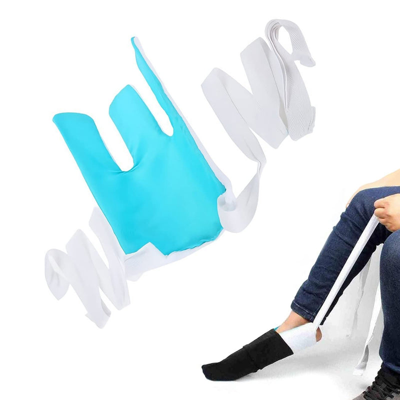 Sock Aid Tool for Putting Socks Easy On and Off for Elderly, Disabled, Pregnant, Diabetics - Pulling Assist Device - Sock Helper (Blue) Blue - NewNest Australia