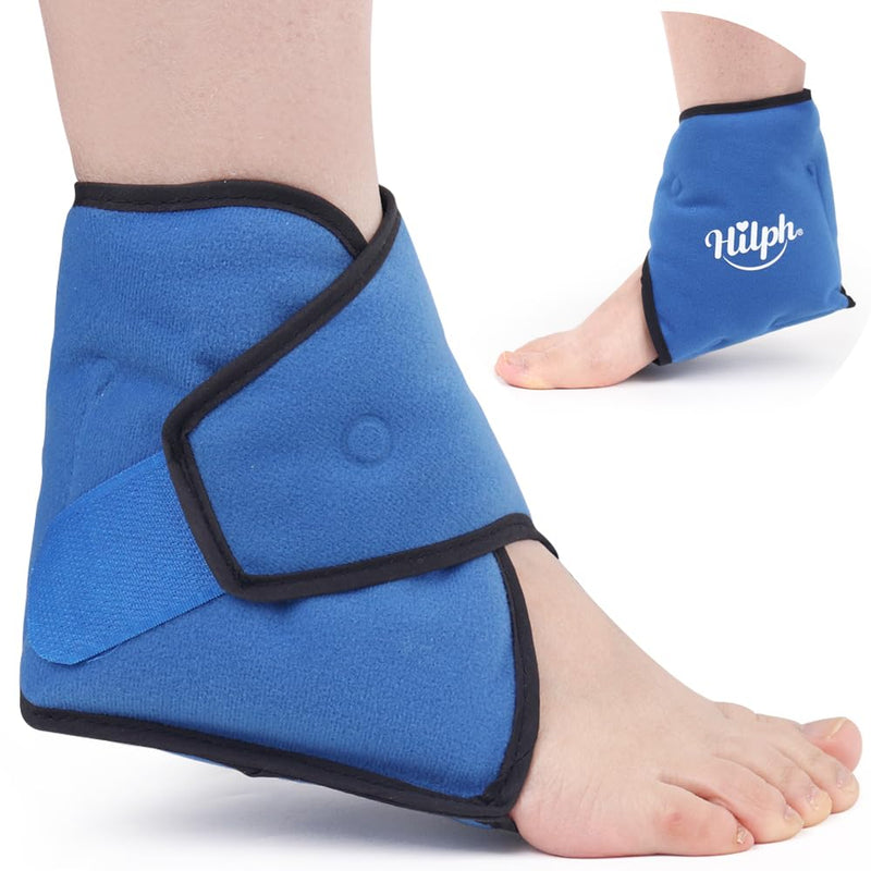 Hilph Ankle Ice Pack Wrap for Injuries, Reusable Ankle Ice Pack Hot Cold Therapy Gel Foot Ice Pack for Ankle Pain Relief, Plantar Fasciitis, Achilles Tendonitis, Edema, Heel Spur Blue - NewNest Australia