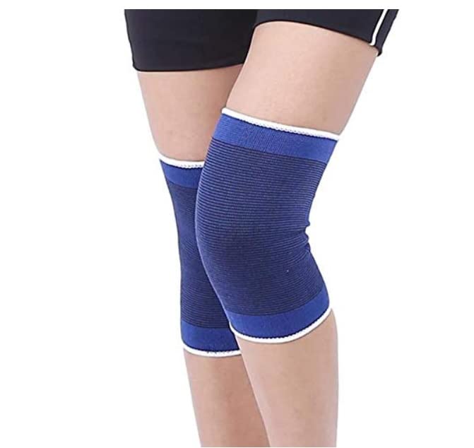 WARESHARK Knee Support - Lightweight Elasticated Sleeve Compression Bandage for Joint Pain & Sprains During Exercise & Sport, Left or Right for Both Men & Women (2 x Blue Knee Supports) - NewNest Australia