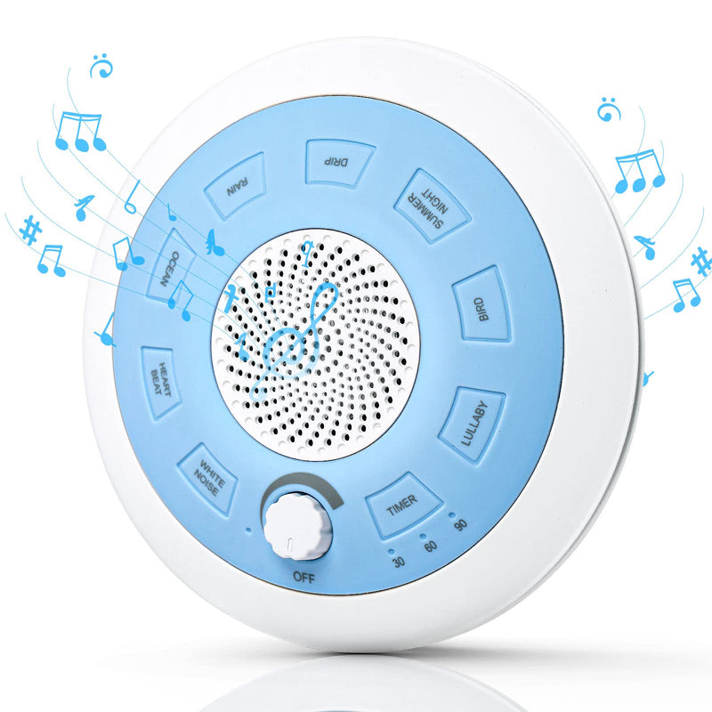 Vicloon White Noise Machine, Portable Sound Machine with 8 Soothing Sounds, Sleep Sound White Noise Machine Features Powerful Battery Endurance 4-7 Days, Sound Therapy for Baby Kids Adults Blue - NewNest Australia