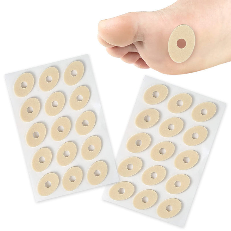 30pcs Corn Cushions,Footcare Corn Caps,Toe Pads Corn Cushions Self Adhesive Callus Cushions Oval Shaped Cushion Soft Corn Pads Waterproof Toe and Foot Protectors Reduce Foot and Heel Pain - NewNest Australia