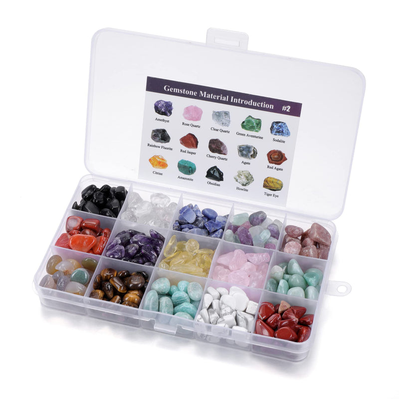 JSDDE Mineral Variety Tumbled Crystals Gemstone Reiki Healing Energy Meteorite Chips Stone for Chakra Balancing Meditation Crystal Collection Tumbled Chips Stone - NewNest Australia