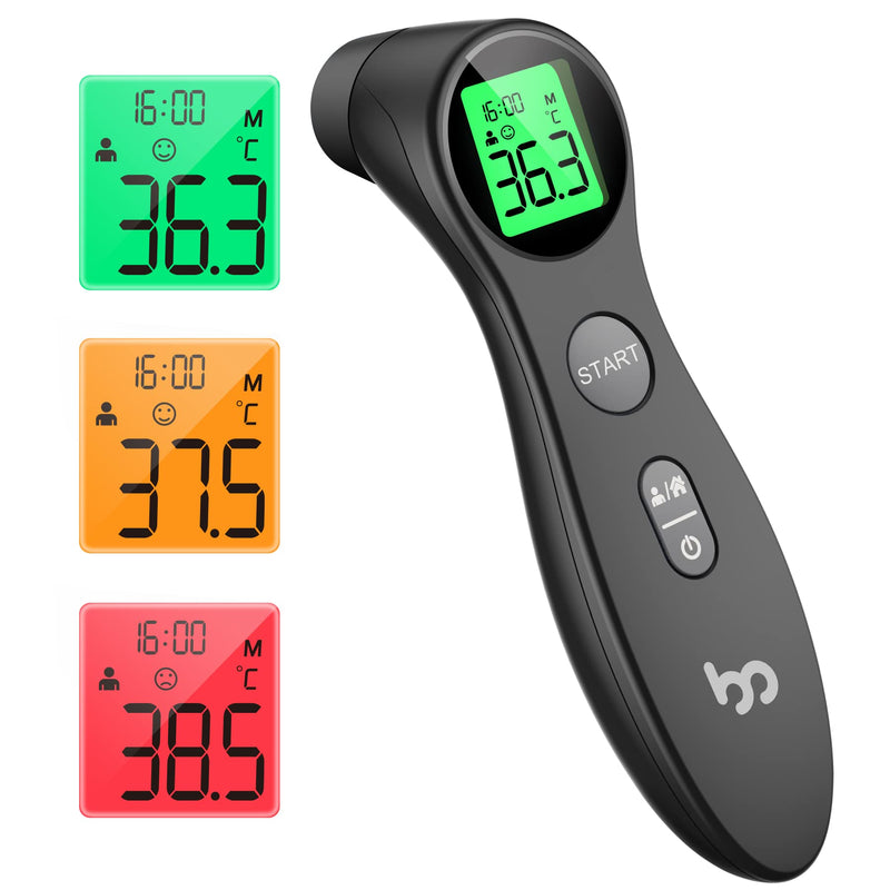 Femometer Forehead Thermometer for Adults Kids, Non Contact Infrared Thermometer, Digital Baby Thermometers Body Temperature Thermometer(Full Black) - NewNest Australia