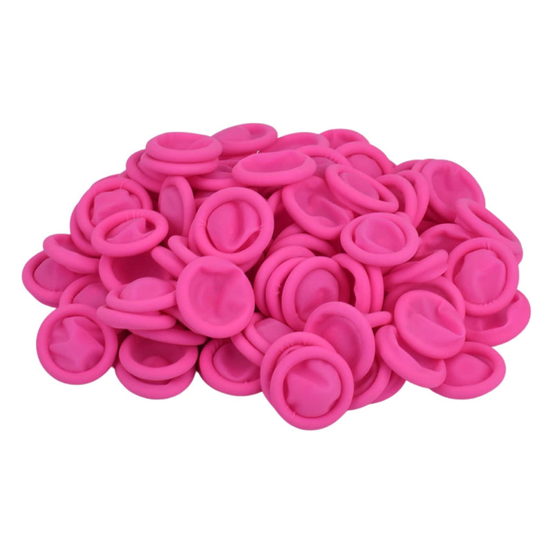 100 Pcs Disposable Finger Protectors, Finger Cots, Latex Anti-Static Finger Tip Rubber Protect Keeping Dressing Dry and Clean, for Beauty Electronic Repair (Pink) 100 Pcs Pink - NewNest Australia