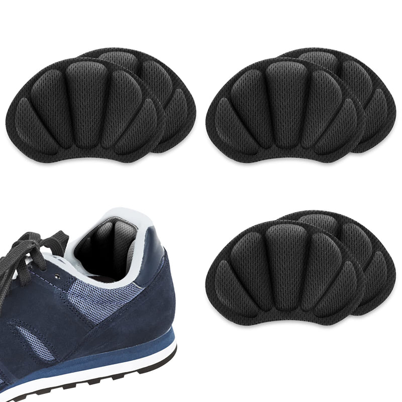 Sibba Feet Heel Grips 3 Pairs Shoes Liners Filler Inserts Protectors Make Fit Tighter Too Big Loose Boots Cushions Pad Insoles Womens Men Health Foot Care Products (Black) 3 Pairs Black - NewNest Australia