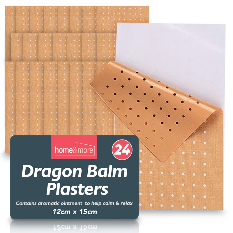 24pk Dragon Balm Plasters 12 x 15cm, Adhesive Heat Patches to Soothe Back, Neck, Shoulders, & Muscles | Knee Patches Self Adhesive Heat Patch - NewNest Australia
