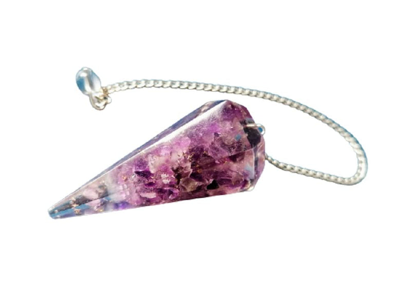 Dowsing Pendulum Healing Crystals Orgonite Crystal Point Scrying Dowser 100% Genuine Gemstone Crystal Pendulum Handcrafted Healing Crystal Gifts,Witchcraft Supplies (Amethyst Orgone) Amethyst Orgone - NewNest Australia