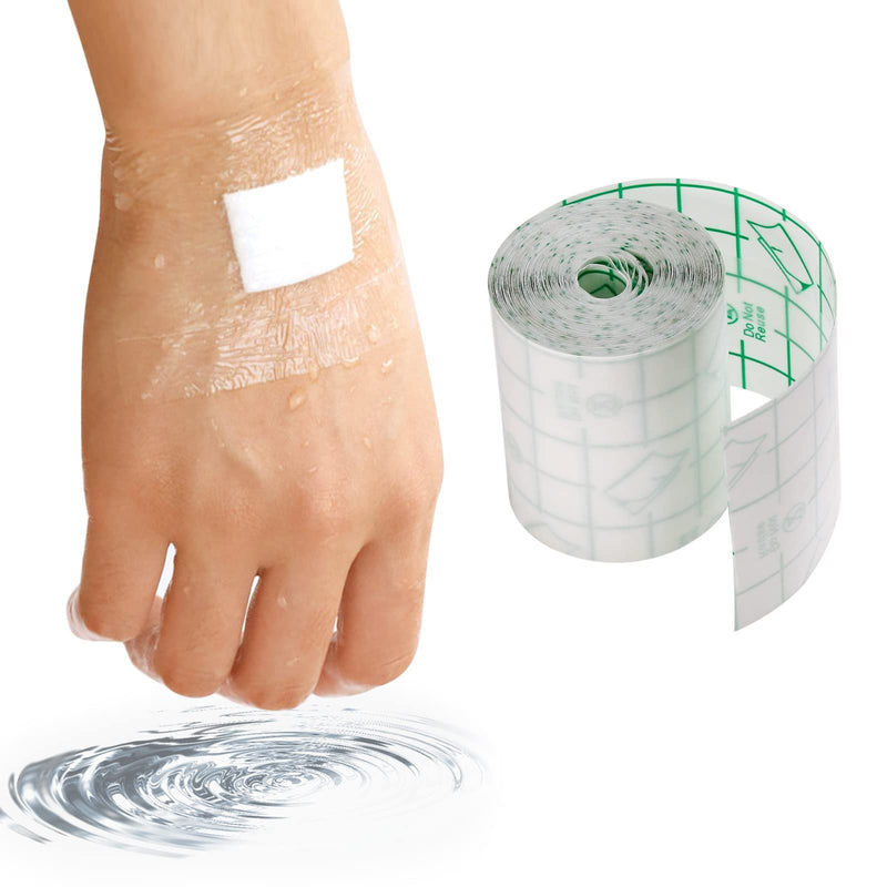 Waterproof Transparent Bandage Film Roll Adhesive Tape Medical Wound Tattoo Aftercare Waterproof Bandage Dressing Plaster Stretch Fixation Tape Anti-Allergic Self-Paste Swimming (1 roll) 1 roll - NewNest Australia