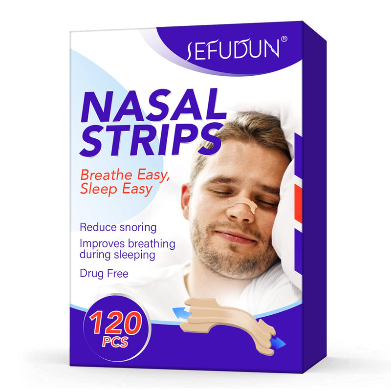 Nasal Strips, 120 Pieces Drug-Free Nose Strips to Stop Snoring and Relieve Nasal Congestion Improves Sleep Nasal Strips Snoring Anti Snore Strips - NewNest Australia