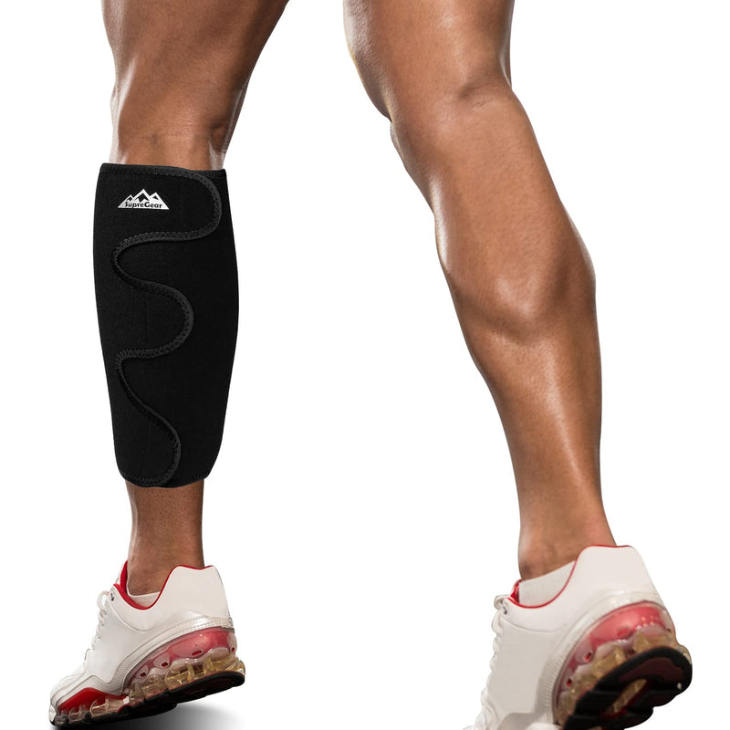 supregear Calf Support Brace, Adjustable Shin Splint Compression Calf Wrap Sleeve for Muscle Swelling Pain Relief Hiking Training Comfortable Breathable Calf Support for Men and Women, Black - NewNest Australia