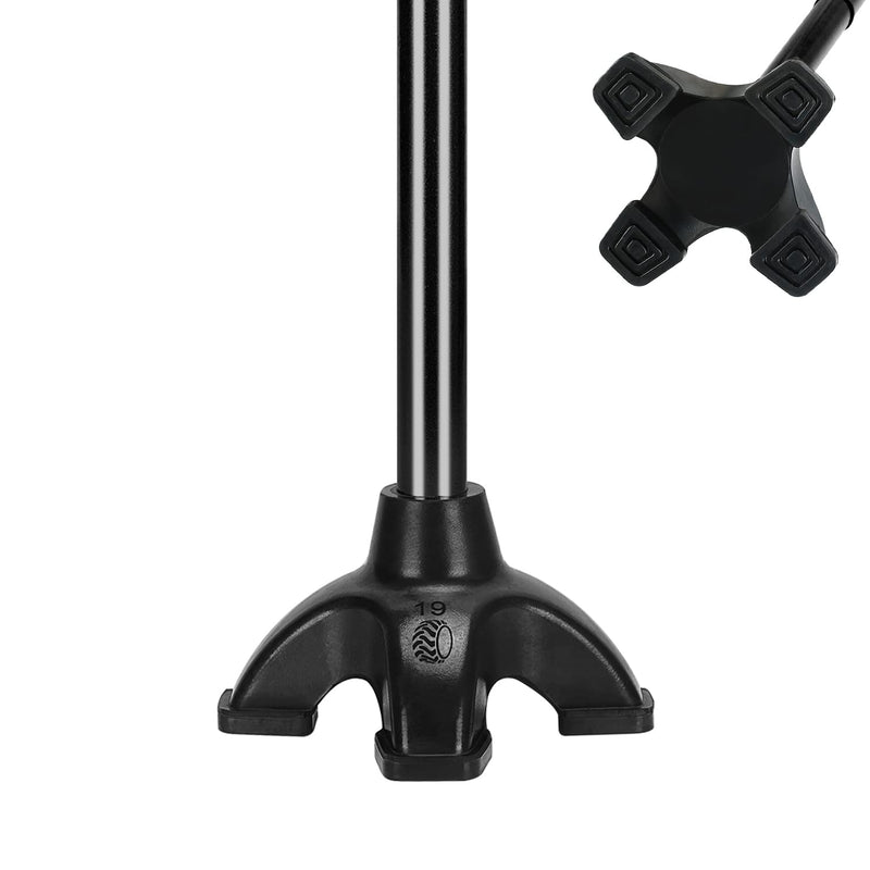 supregear Rubber Cane Tip with 4 Prong, 19 mm Quad Rubber Cane Tip Replacement Non-Slip Self Standing Cane Foot for Walking Cane Crutch Folding Cane Accessory, 1 Pack - NewNest Australia