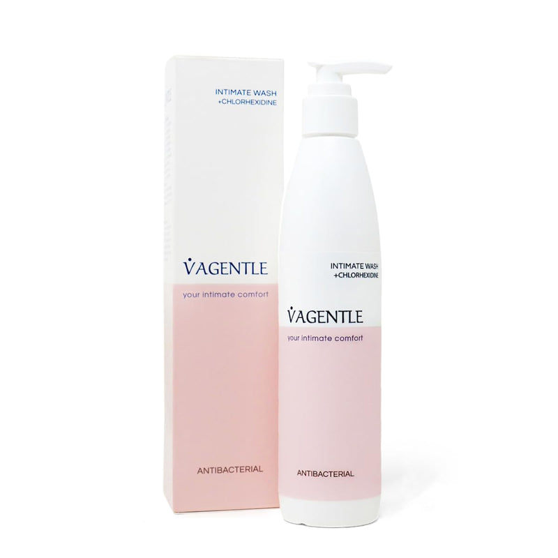 VAGENTLE Antibacterial Soap Free Intimate Vaginal Wash with Chlorhexidine for Daily Use. Feminine Hygiene, Proven Laboratory Formula, Vegan, 250ml - NewNest Australia
