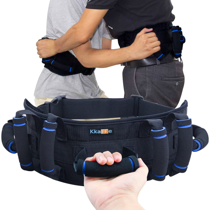 KkaFFe Gait Belt with Handles, Transfer Belt for Elderly, Patient Gait Belts, Transfer Belt Assist, Gait Belts for Seniors, Upgraded Using Rubber Handles (Black) Black - NewNest Australia