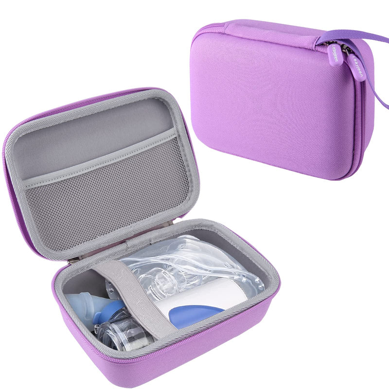 Leayjeen Hard Shell Case for Asthma Inhaler, Travel Case Bag Compatible with Asthma Inhaler,Masks,Spacer, EVA Hard Shell Material (case only) Purple - NewNest Australia