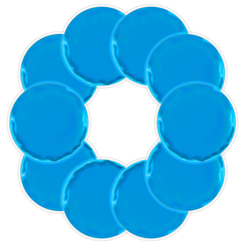 umorismo 10 Pcs Gel Ice Packs Ice Pads Small Hot Cold Compress Ice Bag Reusable for Kids Adult Injuries, Beauty, Wisdom Teeth, Pain Relief, Toothaches, Eye, Fever(10 Round) 10 (Round） - NewNest Australia