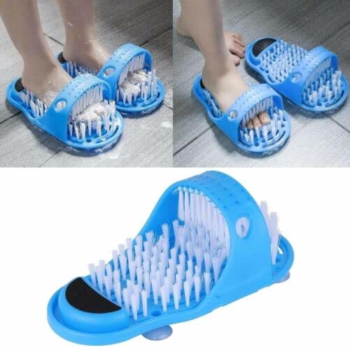 MIFAH Shower Exfoliating Foot Scrubber Massager Calluses Remover Cleaner Slipper Brush with Non Slip Suction Cups Stick on Floor (1 Piece Only) - NewNest Australia