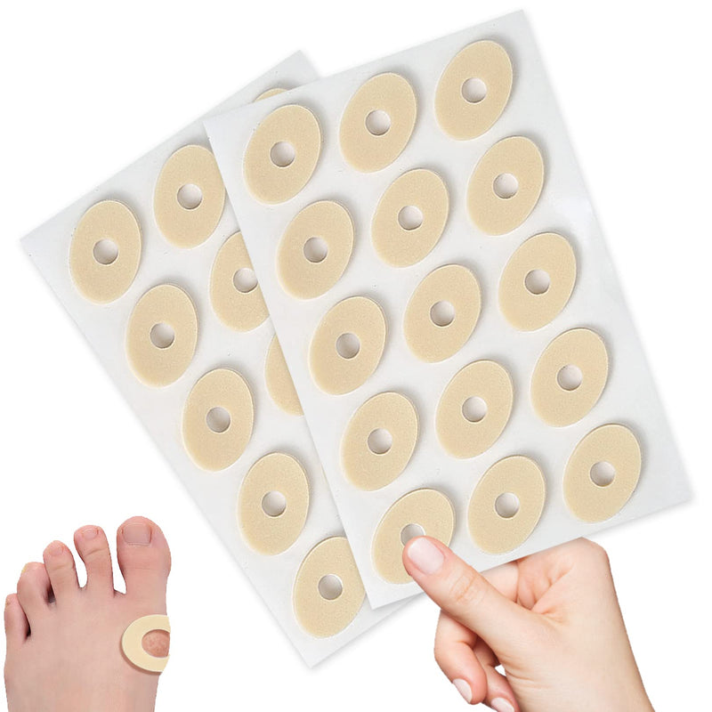 30pcs Corn Cushions,Bunion Plasters Corn Plasters Pads for Feet,Soft Latex Foam Pads,Self Adhesive Callus Pads Corn Pad Bunion Plasters Anti Corn Removal Friction Reduce Foot and Heel Pain(Ellipse) - NewNest Australia