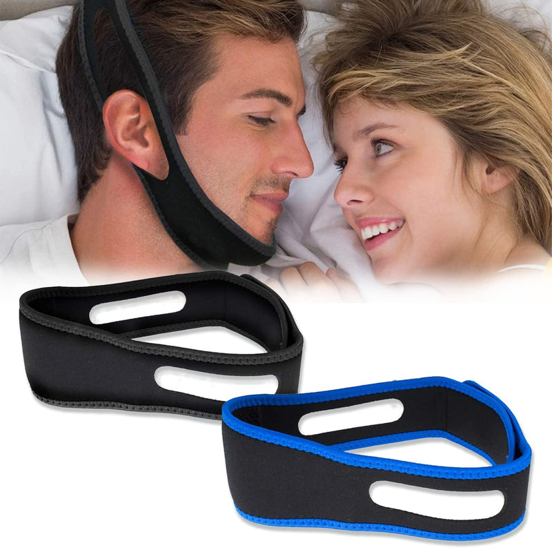 Anti Snoring Devices, 2PCS Anti Snore Chin Strap Comfortable Snoring Aids for Men Women Natural Solution Snore Stopper Most Effective Anti Devices Sleep Aid Reducing Aids for Snoner Man Women - NewNest Australia