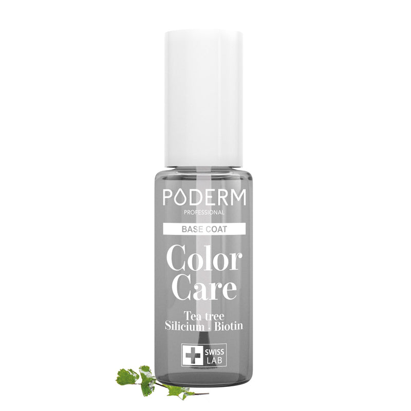 PODERM - Protective BASE COAT - Enriched with TEA TREE - Ensures long-lasting colour - Prevention & Treatment for Yellow/Damaged Nails - Natural & Vegan Ingredients - Swiss Lab - NewNest Australia