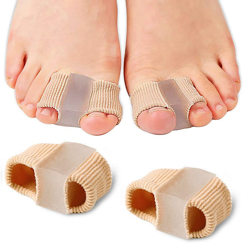 CCZAILAI Gel Toe Separators,Toe Separator Spacers 2 Loops Fabric Bunion Corrector with Gel Lining for Bunion Pain Relief Overlapping Toe for Bunion Pain Relief - NewNest Australia