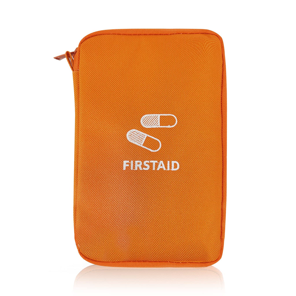 First Aid Bag Empty Medium, Orange Mini First Aid Kit Pouch Travel Medicine Bag Portable Small Medical Organizer Bag Waterproof First Aid Kit Empty for Car Camping Hiking Outdoor Activities - NewNest Australia